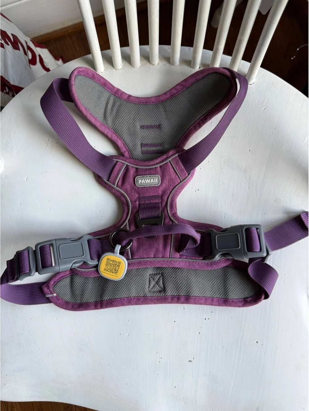 PAWAii Purple and Gray Medium Dog Harness
